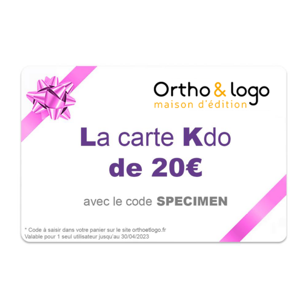 Carte cadeau 20€ - Ortho & logo